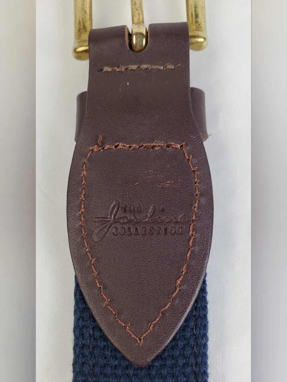 Jardine NCAA Penn State Nittany Lions Golf Ribbon Belt Brass - Size 42 - EUC